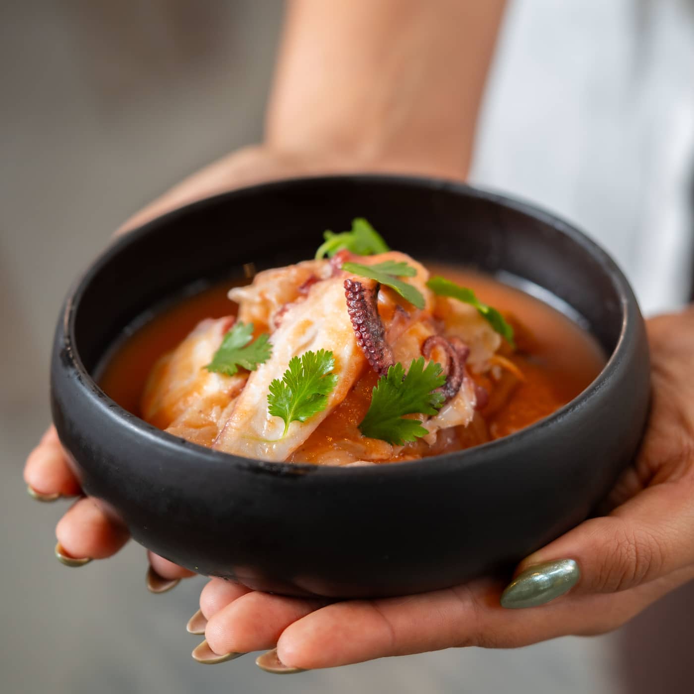 Rich, warm, and brimming with seafood.