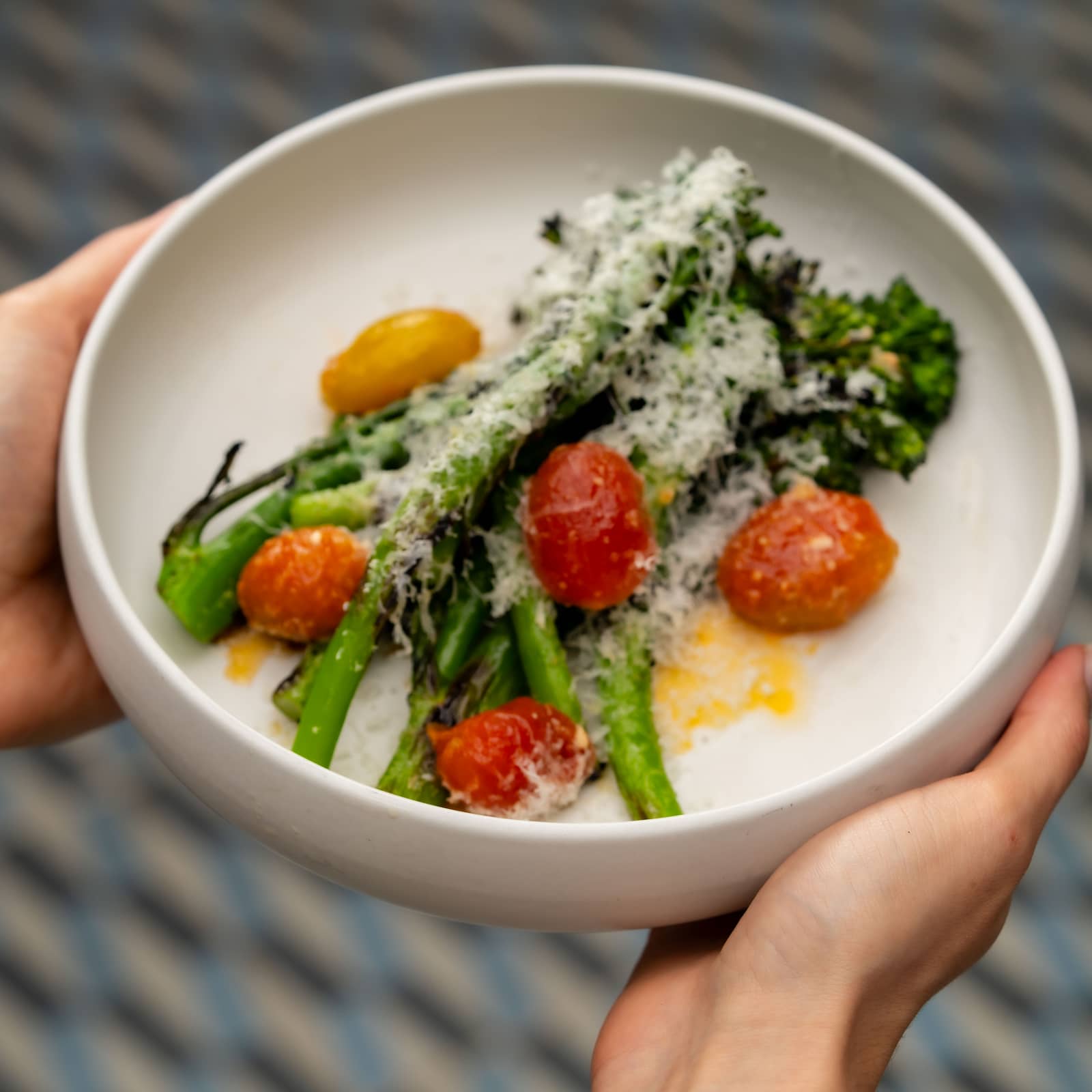 A charred, creamy starter with color and crunch.